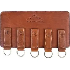 ALPENLEDER Schlüsselbrett »ANWESEN« cognac, 24x13 cm,