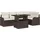 vidaXL Gartenlounge-Set 6-tlg. Braun