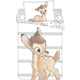 Bambi Disney Baby-Bettwäsche Set 100 x 135 cm + 40 x 60 cm Baumwolle