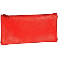 Clairefontaine 4x Schlampermäppchen aus Leder Cuirisé flach 22x11cm -