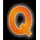 CONACORD Klebebuchstabe Q Reflektierend 8 cm Orange