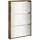 vidaXL Schuhschrank mit Spiegel 63 x 169,5 x 17 cm 5 Fächer räuchereiche / braun