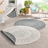 HANSE HOME Porto Wendeteppich Ø 100 cm Grau
