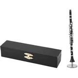 Fyearfly Miniatur-Klarinette – 16 cm, elegant, zart, antik, Metall, B♭, Silber, Dekoration für Zuhause