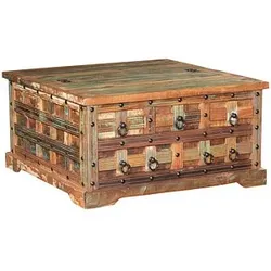 Garden Pleasure KALANKA Beistelltisch Massivholz braun 90,0 x 90,0 x 47,0 cm