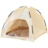 Niktule Tragbares Katzen-Tipi-Zelt | Waschbares Katzen-Tipi-Hundezeltbett,42 * 42 * 38 cm tragbare Hundehütten, Welpen-Tipi, Katzenbett, Haustierkäfig für Katze, Hund