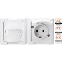 Kopp Klappdeckelsteckdose 2-fach Weiß 1 St.