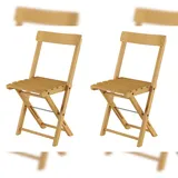Erst-Holz Sitzgruppe, zwei Stühle optional mit Tisch aus Buche, für Balkon, Garten und Party V-10-213