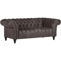 GUTMANN FACTORY 3-Sitzer GUTMANN FACTORY "Amazonas", grau, B:205cm H:74cm T:101cm, Sofas, Bezug aus weichem Anilinleder