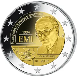 Belgien 2019 2-Euro-Gedenkmünze '25 Jahre Europäisches Währungsinstitut' - französisch/deutsche Version