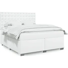 vidaXL Boxspringbett 180 x 200 cm Weiß