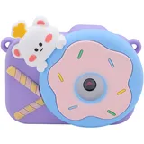 Kinderkamera, Digitalkamera für Kinder, 1080P HD Doppelobjektiv und 2 Zoll Anti Blaulicht Bildschirm Kleinkindkamera, Augenschützende Kinder Selfie Videokamera, (Purple)