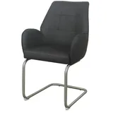 Schwingstuhl Lederbezug James , schwarz , Maße (cm): B: 56 H: 89,5 T: 59.5