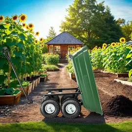 Tectake Handwagen grün