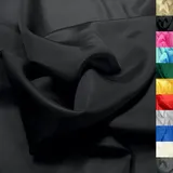 TOLKO 1m Futterstoff Meterware Futter-Taft | Blickdicht knitterarm | universal Stoff Dekostoff Kleiderstoff Hochzeitsstoff Kostümstoff | Stoffe zum Nähen Meterware Dekorieren (Schwarz)