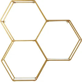 OTTO home Deko-Wandregal 72 x 15 x 71,5 cm Schwarz/Gold