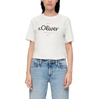 S.Oliver T-Shirt mit Logodruck vorne weiß 38