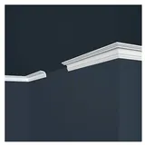 PROVISTON Deckenleiste 20 x 60 x 2000 mm Polystyrol Weiß
