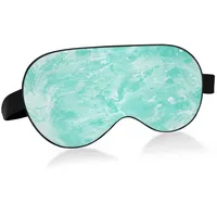 Abstract Marble Mint Green Schlafmaske für Frauen Männer Weiche und bequeme Augenmaske Lichtblockierende Augenbinde Verstellbare Nachtaugenabdeckung zum Schlafen auf Reisen