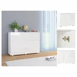 vidaXL Sideboard Hochglanz-Weiß 107x35x80,5 cm