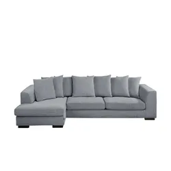 SOHO Ecksofa hellgrau - Webstoff Paulina ¦ grau ¦ Maße (cm): B: 311 H: 80 T: 156