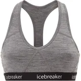 Icebreaker Sprite Racerback Bra gritstone hthr XS