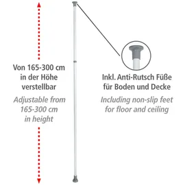 Wenko Kleiderstange 165-300 cm grau/weiß