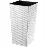 Kadax Pflanzkübel 38,5 x 38,5 x 75 cm Weiß