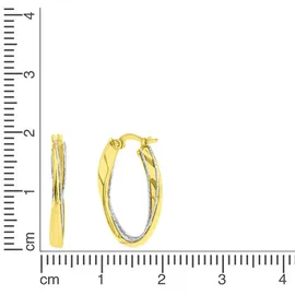 Fascination by Ellen K. Creolen oval Gelbgold 375 19 mm
