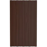 vidaXL Dachpaneel 36 Stk. 80 x 45 cm Verzinkter Stahl Braun