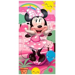 Disney Minnie Mouse Badetuch Minnie Maus, Baumwolle, Mädchen Strandtuch 70 x 140 cm aus Baumwolle bunt