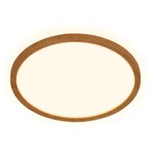 Briloner - LED Deckenlampe mit indirektem Licht, flach, warmweißes Licht, Lampe, Deckenleuchte, Wohnzimmerlampe, LED Panel, Küchenlampe, Schlafzimmerlampe, 29x3 cm, Holzrahmen