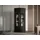 Mirjan24 Vitrine, Schwarz, Holzwerkstoff, Rechteckig, 87x180x47 cm, Wohnzimmer, Wohnwände, Vitrinenschränke