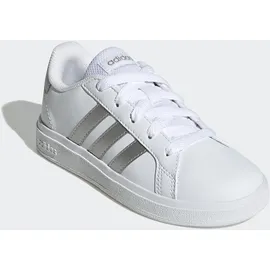 adidas Grand Court Lifestyle Tennis Lace-Up Kids Cloud White/Matte Silver/Matte Silver 32