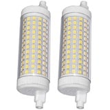 QLEE LED R7s 118mm 20w Dimmbares Licht Double Ended J J118 4.7 Zoll 2500lm Äquivalent 200w Halogen Wolfram Licht Warmweiß Scheinwerfer Arbeitslicht Garage Landschaftsbeleuchtung 2PCS