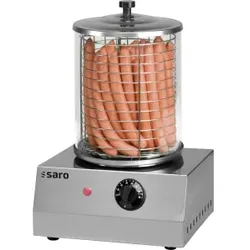 Saro Hot Dog Maker, Edelstahl, Regulierbarer Würstchenwärmer mit Kontrolllampe, 1 Hot Dog Maker