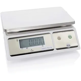 WAS 2505 015 Digitale Waage, Wiegebereich bis 15 kg, 30cm x 28cm x 11cm
