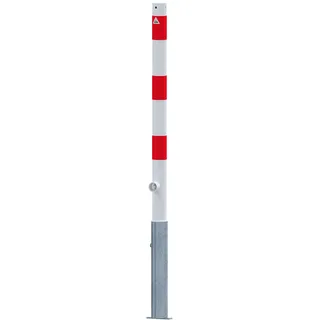 Schake Absperrpfosten herausnehmbar, Ø 60 mm weiß rot