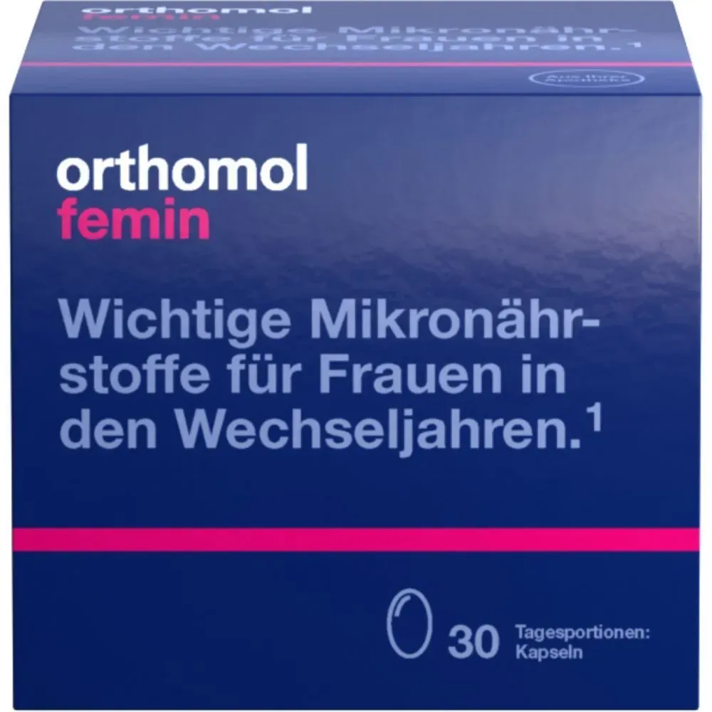 Orthomol Femin - Mikronährstoffe für Frauen in den Wechseljahren - mit Biotin, Selen, Zink, Nachtkerzenöl, Coenzym Q10 - Kapseln