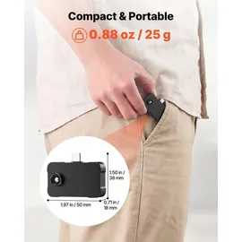 Vevor Wärmebildkamera 512x384 Super IR & 256x192 IR-Auflösung für iOS & Android, 25Hz, -20°C-550°C