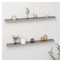 vidaXL Wandregal 115 x 9 x 3 cm Grau