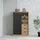 Forte KASZIMIRO Sideboard mit 3 Schubladen und 1 Tür, Holzwerkstoff, Waterford Eiche/Schwarz, B x H x T: 103,4 x 160,2 x 52 cm