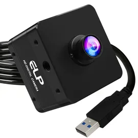 ifwater ELP 4K 60FPS Webcam mit verzerrungsfreiem 120-Grad-Objektiv, 2-facher Digitalzoom, USB3.0 & HDMI-Ausgabe, für Computer, Laptop, Monitor, Fernseher
