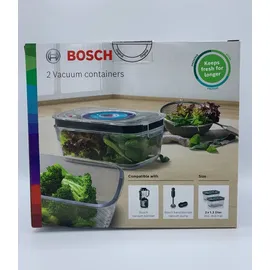 Bosch Frischhaltedose rechteckig schwarz/blau/transparent 2 x 1,2 l