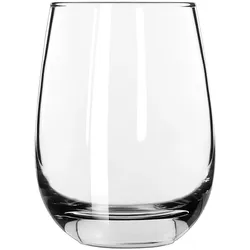 Gläser-Set LIBBEY "Libbey Weinglas, 12er Set -STEMLESS-", transparent, H:11,50cm Ø:9,00cm, Glas, Trinkgefäße, 451 ml, hochwertig verarbeitet, im modernen Design