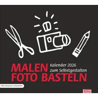 Heye times&more Bastelkalender schwarz 2026 Heye