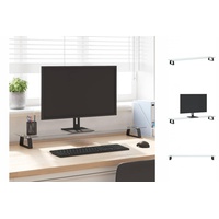 VidaXL Monitorständer Schwarz 100x20x8 cm Hartglas und Metall Monitor-Halterung