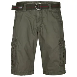 TIMEZONE Cargo Shorts Herren mit Gürtel Regular Fit MaguireTZ Regular Fit Grün Normaler Bund Reißverschluss 38