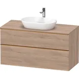 Duravit D-Neo Konsolenwaschtischunterbau mit Möbelgriff Bronze gebürstet, - Eiche Marmoriert