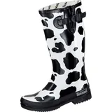Bockstiegel Gummistiefel Kuh, Mehrfarbig, 36 schwarz Stiefel,